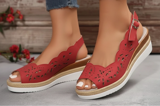 Trendy Slope Heel Sandals