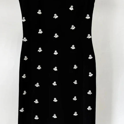 Beads on Black Career Dress