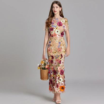 Embroidered Flower Dress