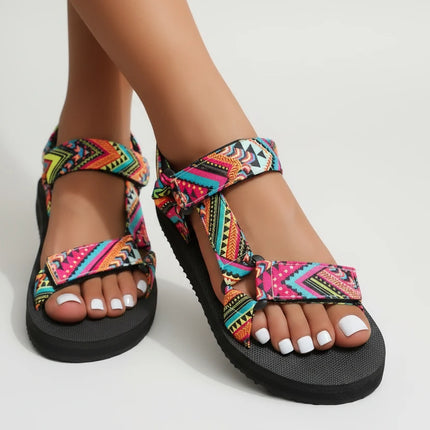 Fun Colorful Wedge Sandals