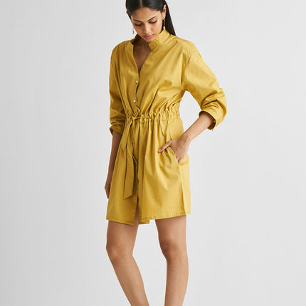 Short Tie Waist Dress in Tuscan Sun