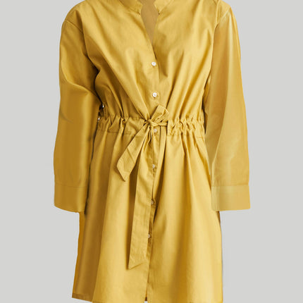 Short Tie Waist Dress in Tuscan Sun