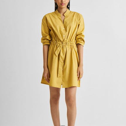 Short Tie Waist Dress in Tuscan Sun