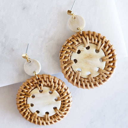 Rattan Dangle Earrings