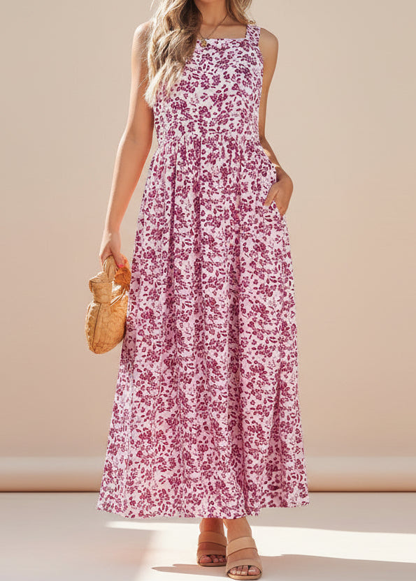 Cecelia Floral Cutout Back Empire Waist Dress