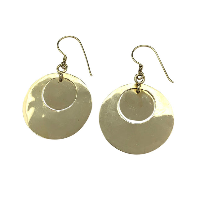 Hammered Circle Earrings