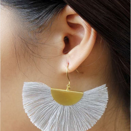 Half Moon Fan Earrings