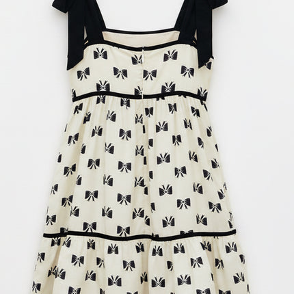 Pagie Bow Knot Shoulder Mini Dress