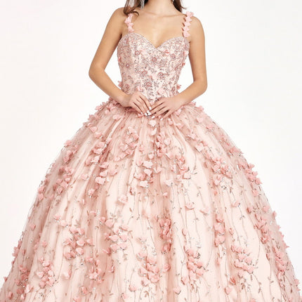Jeweled Blush Bodice Sweetheart Gown
