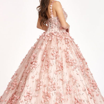 Jeweled Blush Bodice Sweetheart Gown