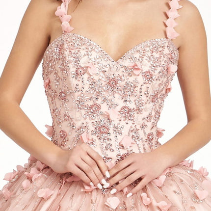 Jeweled Blush Bodice Sweetheart Gown