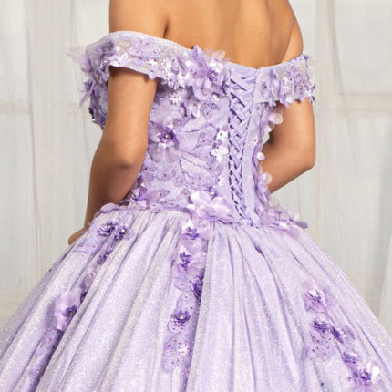 Lilac Enchanted Bloom Jewel‑Dust Gown