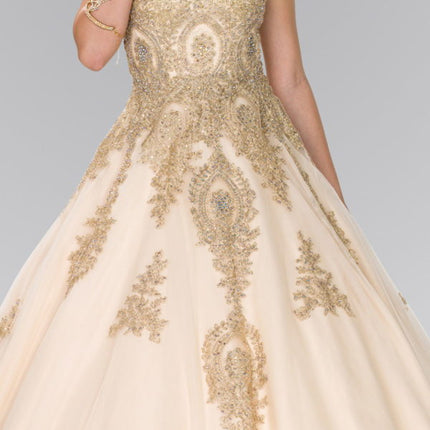 Tulle Sweetheart Ball Gown with Embroidery and Beads - Mask Not Included
