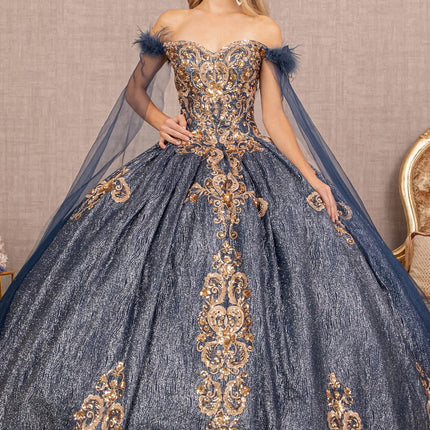 Midnight Plume Sequin Gown