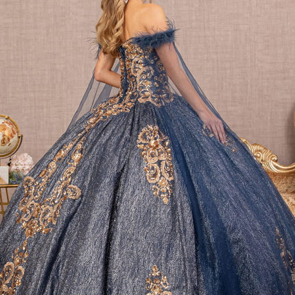 Midnight Plume Sequin Gown