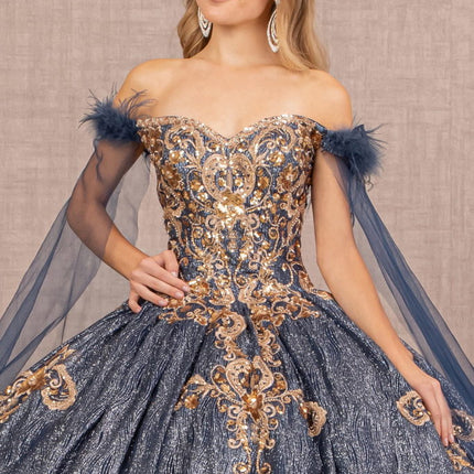 Midnight Plume Sequin Gown