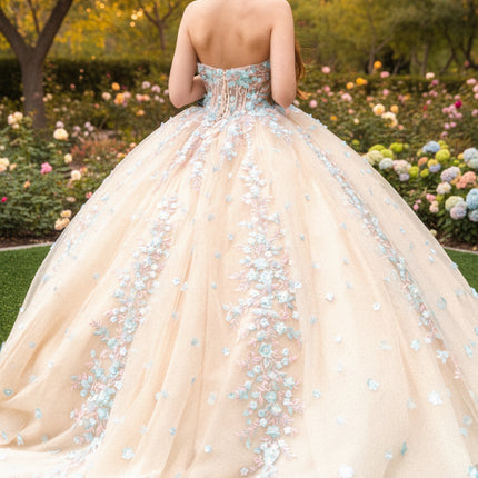Champagne Stardust Sweetheart Gown