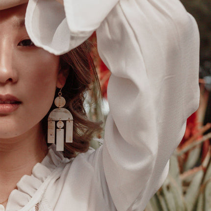 Hoang Hau Chandelier Statement Earrings