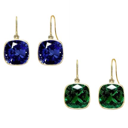 Sapphire and Emerald Earrings