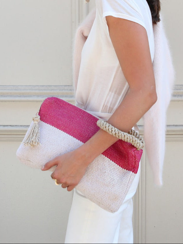 Block A Clutch - Pink